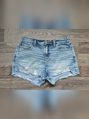Aerie - Distressed Blue Denim Shorts - Size Small
